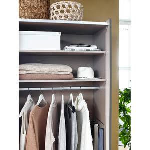 Armoire à portes coulissantes Santiago Gris métallisé - Largeur : 175 cm - Premium - Sans portes miroir