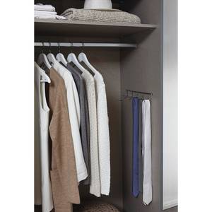 Armoire à portes coulissantes Santiago Gris métallisé - Largeur : 175 cm - Premium - Sans portes miroir