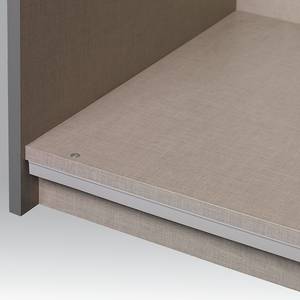 Schwebetürenschrank Santiago Graumetallic - Breite: 218 cm - Basic - Mit Spiegeltür/-en