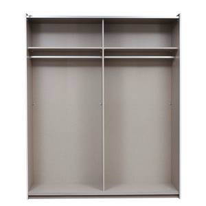 Zweefdeurkast Santiago Metallic grijs - Breedte: 175 cm - Basic - Zonder spiegeldeuren