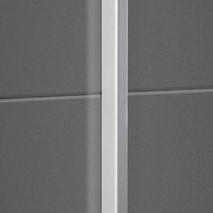 Schwebetürenschrank Santiago Graumetallic - Breite: 175 cm - Basic - Ohne Spiegeltür/-en