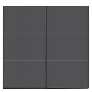 Armoire à portes coulissantes Santiago Gris métallisé - Largeur : 218 cm - Premium - Sans portes miroir