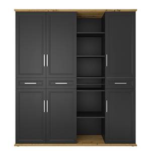 Armoire de bureau VILLO VIII Anthracite / Imitation chêne noueux