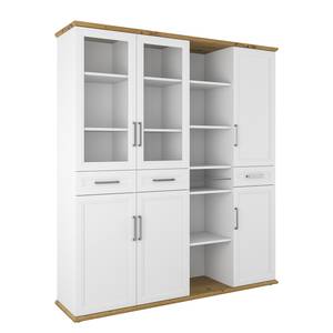 Armoire de bureau VILLO VII Blanc / Imitation chêne noueux