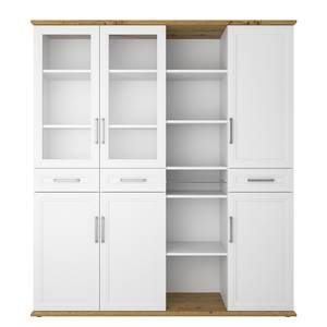 Armoire de bureau VILLO VII Blanc / Imitation chêne noueux