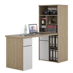 Schreibtisch-Kombination Mini-Office Eiche Dekor / Weiß