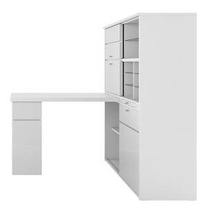 Bureau avec rangements Mini-Office II Blanc laqué