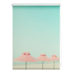 Store enrouleur sans perçage Parasol Polyester - Turquoise/ Rose - 120 x 150 cm