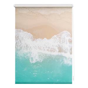 Store enrouleur sans perçage The Beach Polyester - Turquoise / Beige - 120 x 150 cm