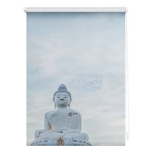 Store enrouleur sans perçage Buddha Polyester - Bleu clair - 45 x 150 cm