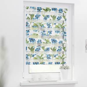 Store enrouleur double Myrtilles Polyester - Bleu / Vert - 60 x 150 cm