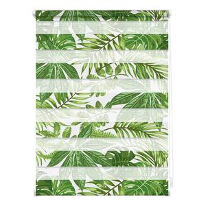 Store enrouleur double Feuilles Polyester - Vert - 45 x 150 cm