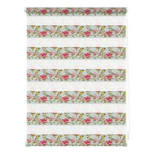 Klemfix duo-rolgordijn Birds polyester - groen/roze - 45 x 150 cm