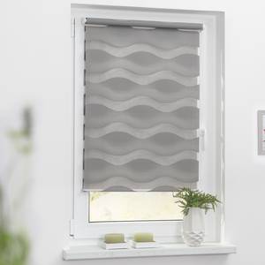 Klemmfix Duo Rollo Welle Polyester - Grau - 80 x 220 cm