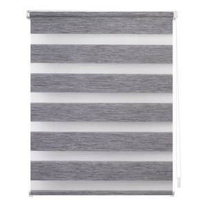 Store enrouleur double Moucheté Polyester - Gris foncé - 60 x 150 cm