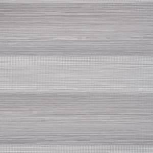 Store enrouleur double Moucheté Polyester - Gris clair - 120 x 150 cm