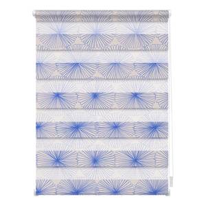 Store enrouleur double Flower Wheel Polyester - Bleu - 60 x 150 cm