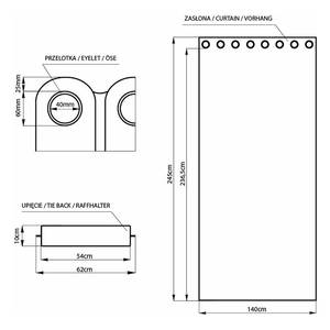 Gordijn Blackout I polyester - Mosterdgeel - 140 x 245 cm