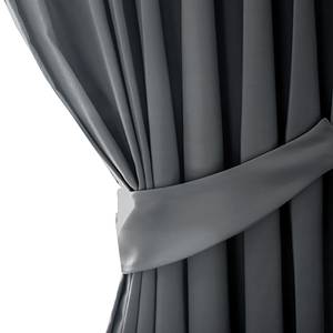 Vorhang mit Kräuselband Blackout I Polyester - Graphit