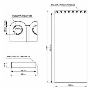 Ösenvorhang Blackout I Polyester - Braun - 140 x 270 cm