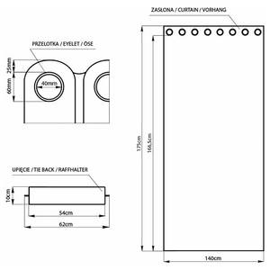 Rideau à œillets Blackout I Polyester - Graphite - 140 x 175 cm