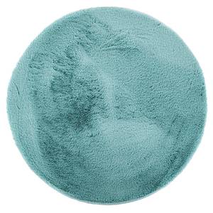 Tapis Lovika II Polyester - Turquoise - Diamètre : 80 cm