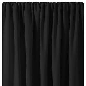 Vorhang mit Kräuselband Blackout II Polyester - Schwarz