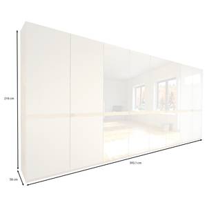 Drehtürenschrank Barcelona VI 400 x 216 cm - 4 Spiegeltüren