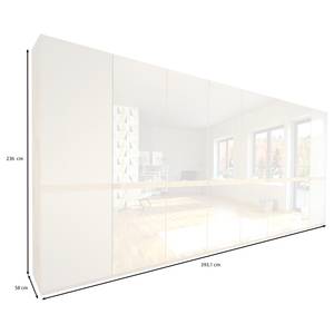 Armoire Barcelona VI 400 x 236 cm - 6 miroir