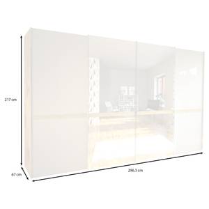 Schwebetürenschrank Barcelona IV 300 x 217 cm - 2 Spiegeltüren