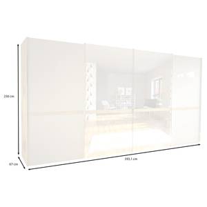 Schwebetürenschrank Barcelona IV 400 x 236 cm - 2 Spiegeltüren