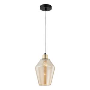 Suspension Alonas Verre / Fer - 1 ampoule - Ambre jaune