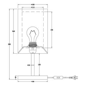Tafellamp Allora fluweel/ijzer - 1 lichtbron
