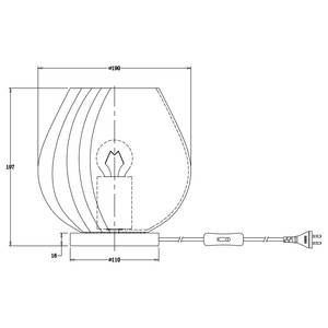 Tischleuchte Ariel II Klarglas / Eisen - 1-flammig - Durchscheinend