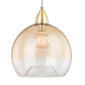 Suspension Artiste Verre / Fer - 1 ampoule - Ambre jaune