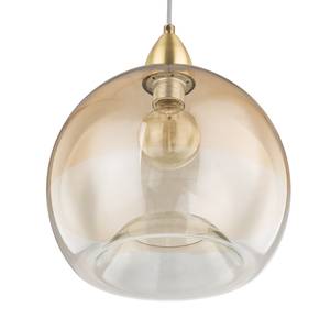 Suspension Artiste Verre / Fer - 1 ampoule - Ambre jaune