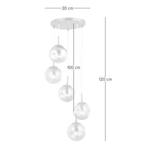 Hanglamp Arta II rookglas/ijzer - 5 lichtbronnen - Rookgrijs