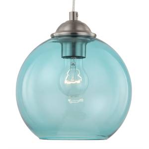 Hanglamp Arveda glas/ijzer - 1 lichtbron - Blauw