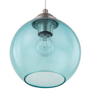 Suspension Arveda Verre / Fer - 1 ampoule - Bleu