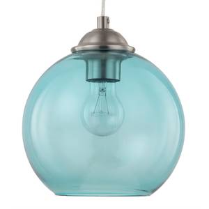 Hanglamp Arveda glas/ijzer - 1 lichtbron - Blauw