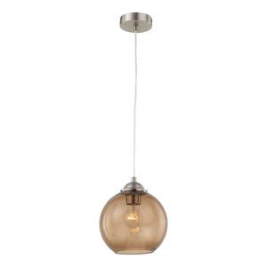 Hanglamp Arveda glas/ijzer - 1 lichtbron - Bruin