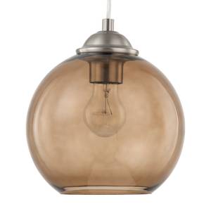 Hanglamp Arveda glas/ijzer - 1 lichtbron - Bruin