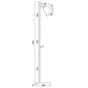 Staande lamp Ardez transparant glas/ijzer - 1 lichtbron