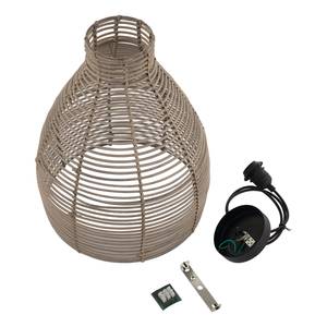 Hanglamp Amdal rotan/ijzer - 1 lichtbron