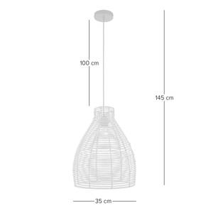 Hanglamp Amdal rotan/ijzer - 1 lichtbron