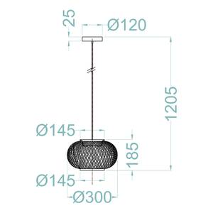 Pendelleuchte Ameros Eisen - 1-flammig