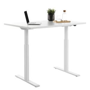 Schreibtisch E-Table II (höhenverstellbar) - Weiß - Breite: 120 cm - Weiß
