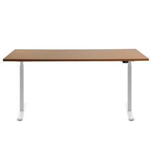 Schreibtisch E-Table II (höhenverstellbar) - Buche Dekor - Breite: 160 cm - Weiß