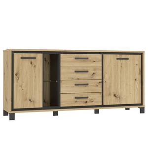 Sideboard Egan IV Eiche Artisan Dekor / Eiche Schwarz Dekor