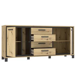 Dressoir Egan IV Artisan eikenhouten look/zwarte eikenhouten look